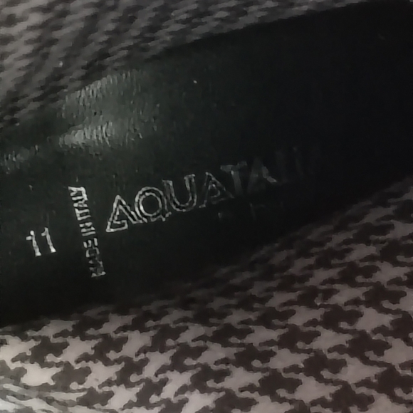 Aquatalia Black Suede Heeled Boots Women's Size 11 - Picture 9 of 10